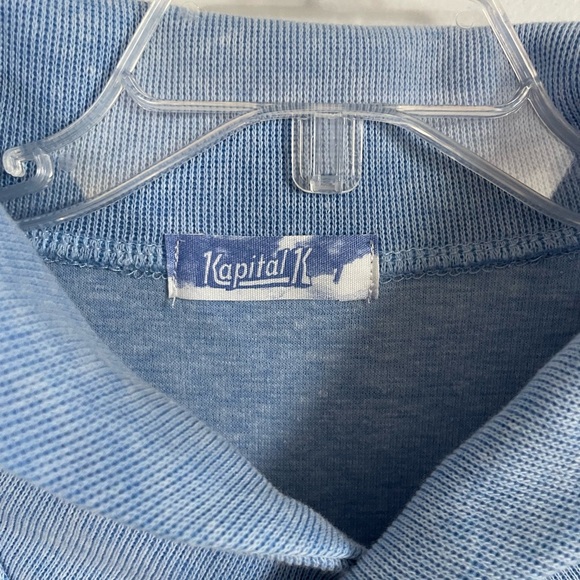 Kapital K kids shawl collar Light Blue Knit Sweater size 7 - Picture 2 of 5